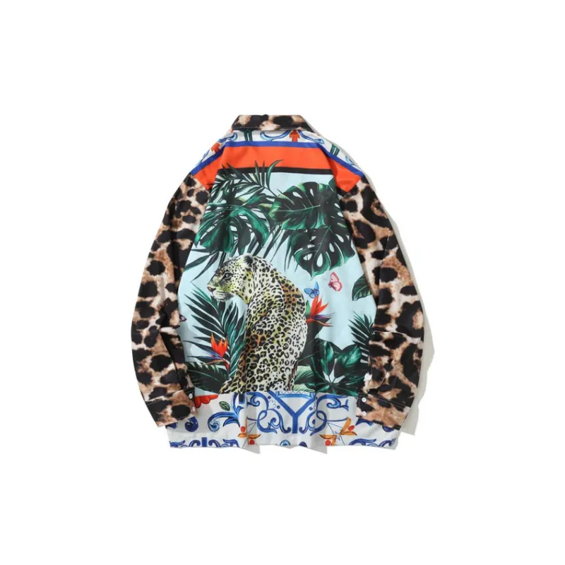 Retro Hong Kong Style Niche Flower Shirt-1