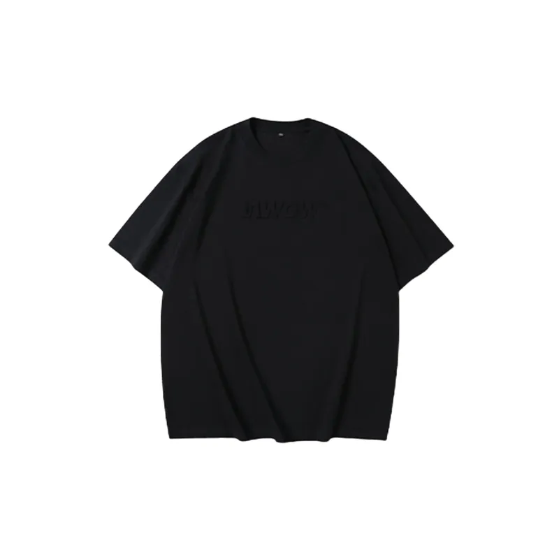Black Printed Letter Round Neck Casual Short Sleeve T Shirt-9