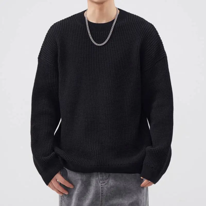 Casual Plain Cotton Sweater-8