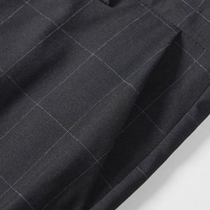 Fashionable Plaid Blended Synthetic Fabrics Suit Trousers-4