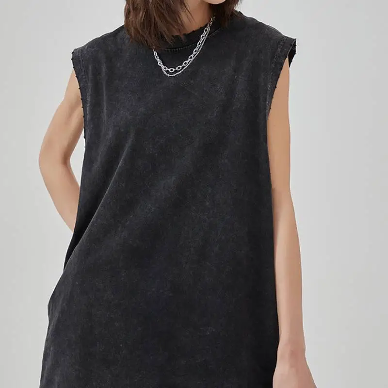 Retro Plain Cotton Vest-2