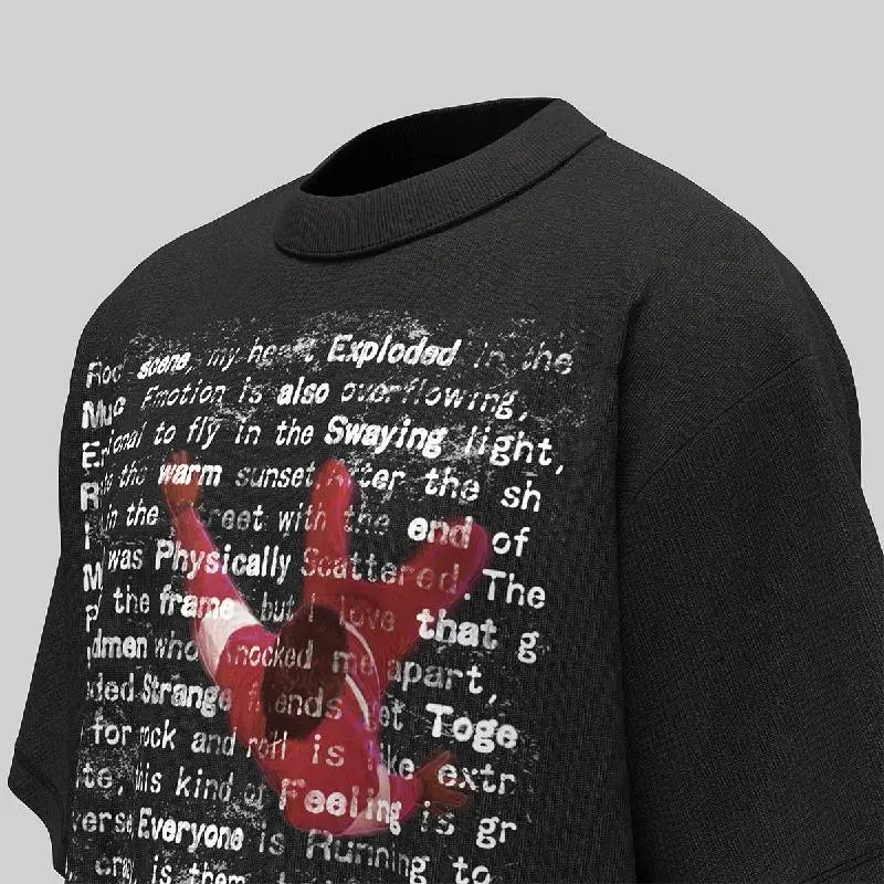 Casual Loose Combed Cotton T Shirt-3