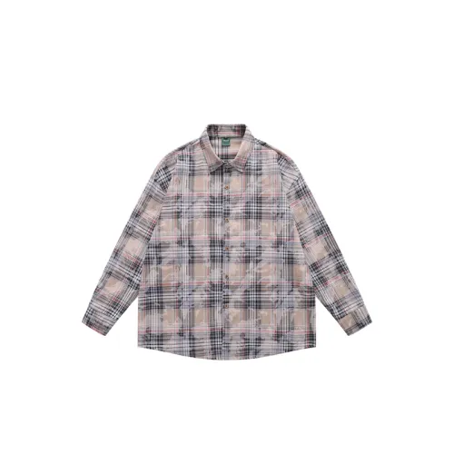 Old Washed Plaid Wear-resistant Breathable Design Sense Shirts