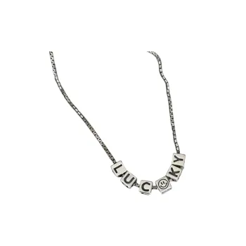 Retro Lucky Letter Necklace