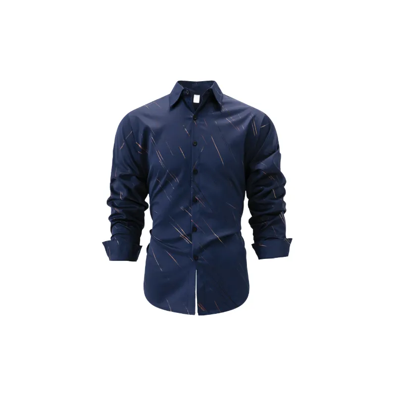 Fashionable Long Sleeve Cotton Blended Fabric Shirt-6