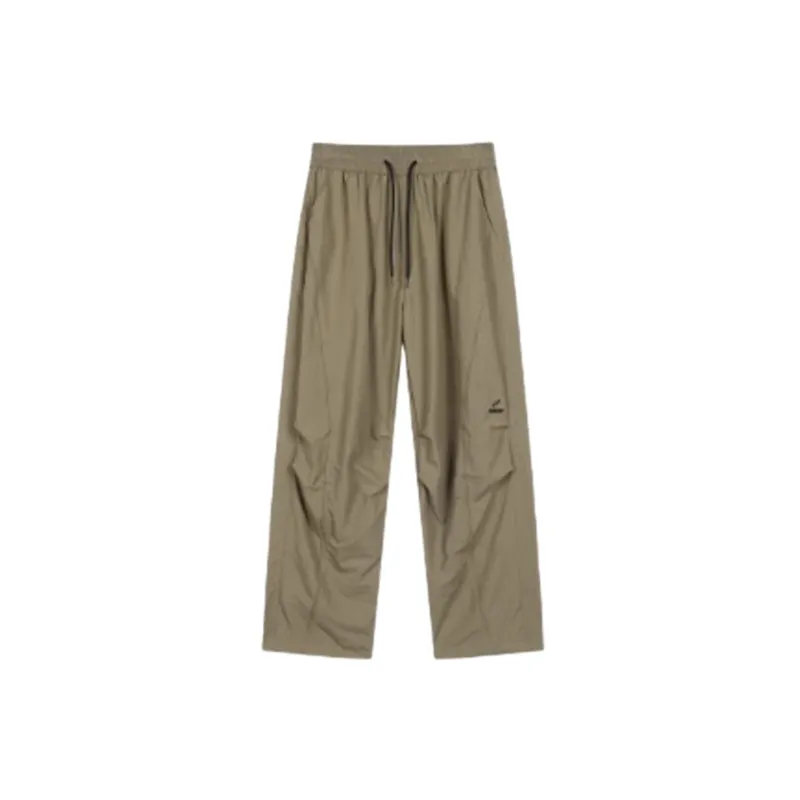 Solid Color Embroidered Alphabet Retro Casual Pants-0