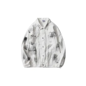 Splash Ink Tie Dye Casual Loose Multi Pocket Lapel Jacket