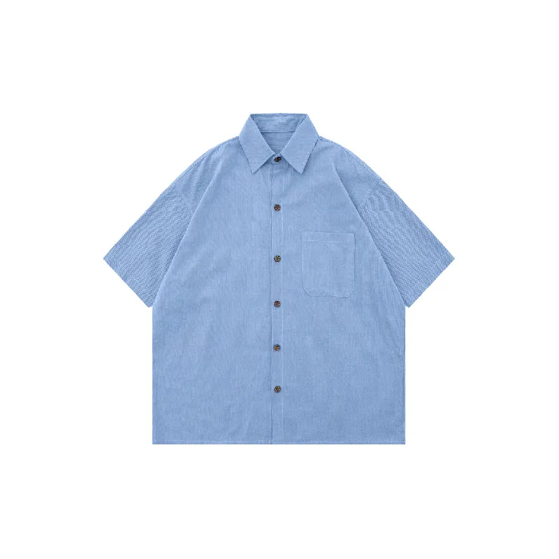 Casual Striped Cotton Blended Fabric Shirt Unisex-2