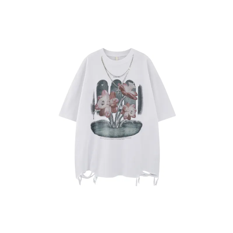 Simple Retro Cotton Blended Fabric T Shirt Unisex-4