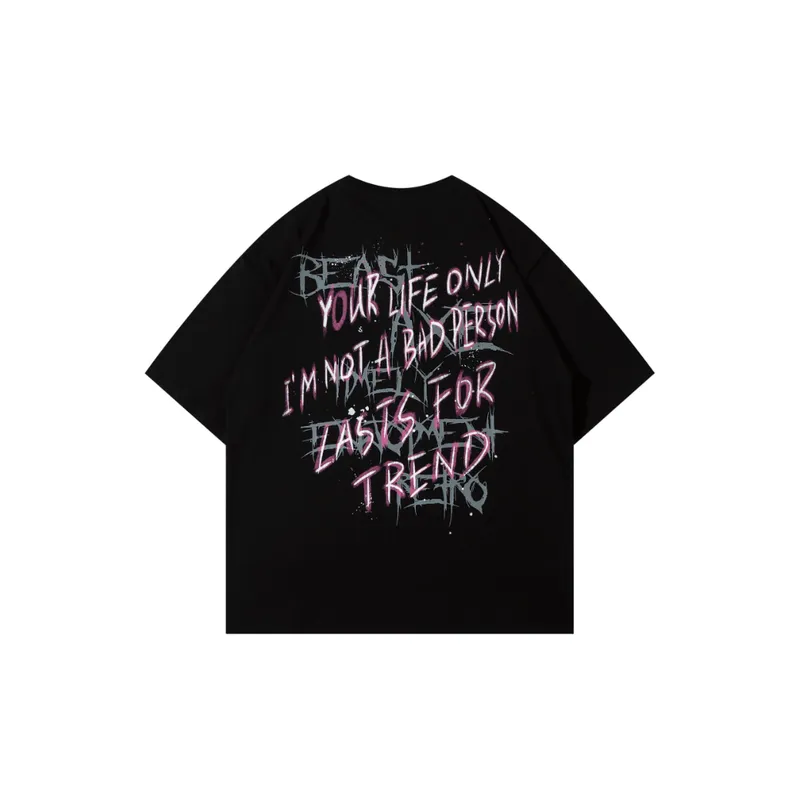 Trendy Graffiti Oversized T shirt-5