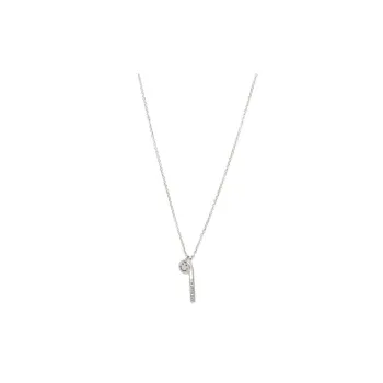 Silver Smiley Face Pendant Necklace