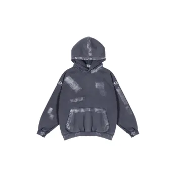 New Tide Brand Waste Soil High Street Retro Hooded Pullover Sweatshirt