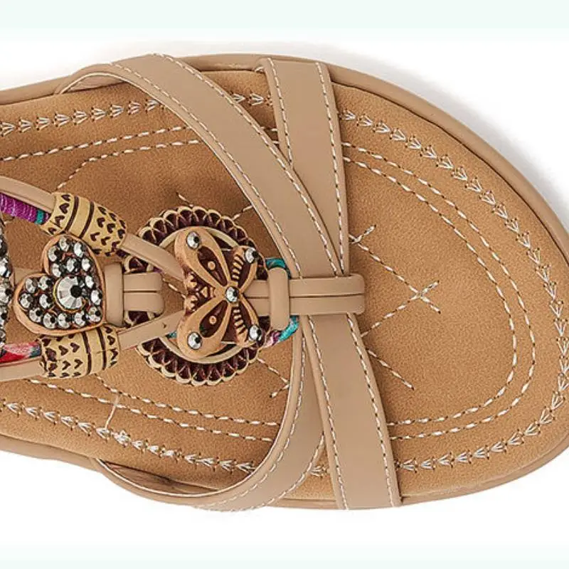 Casual Rhinestone Flip Flops-6