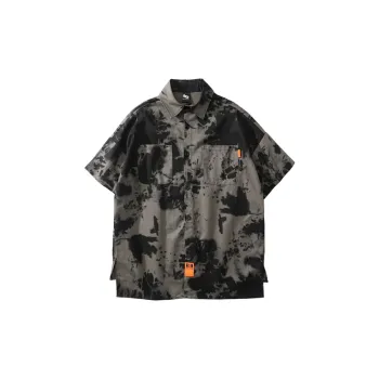 Tie dyed Loose Half sleeve Retro Shirt