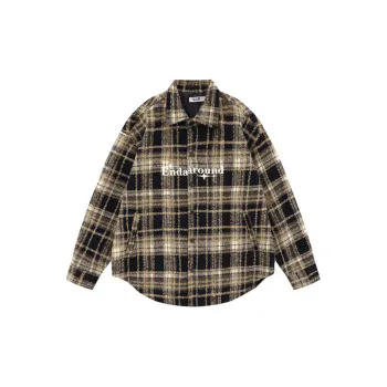 Ancient Letter Embroidered Lapel Long Sleeve Loose Jacket