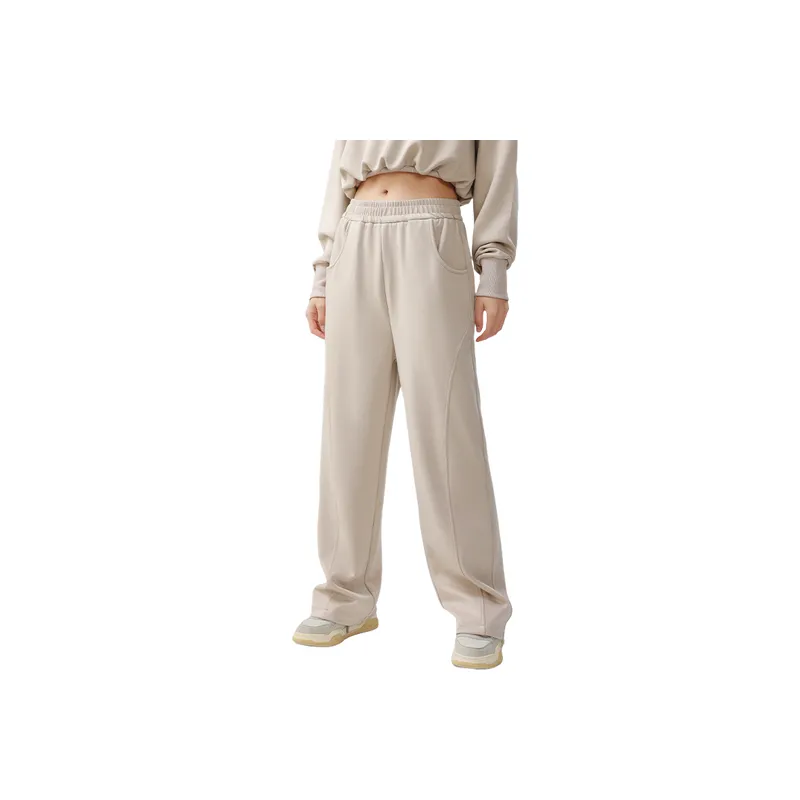 Simple Loose Polyester Casual Pants Women-1