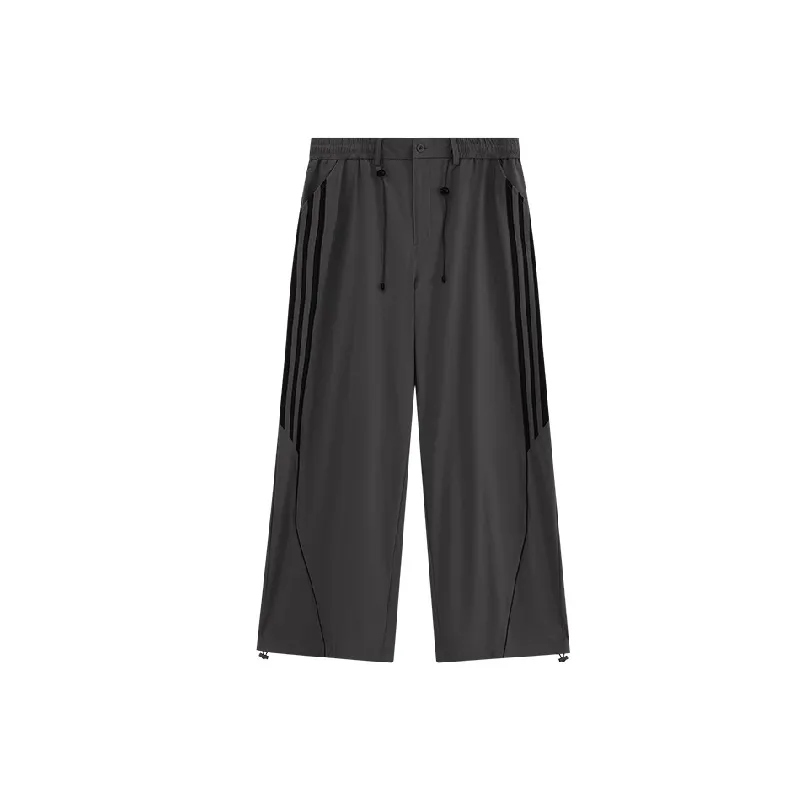 Basics Contrast Color Nylon Casual Pants-4