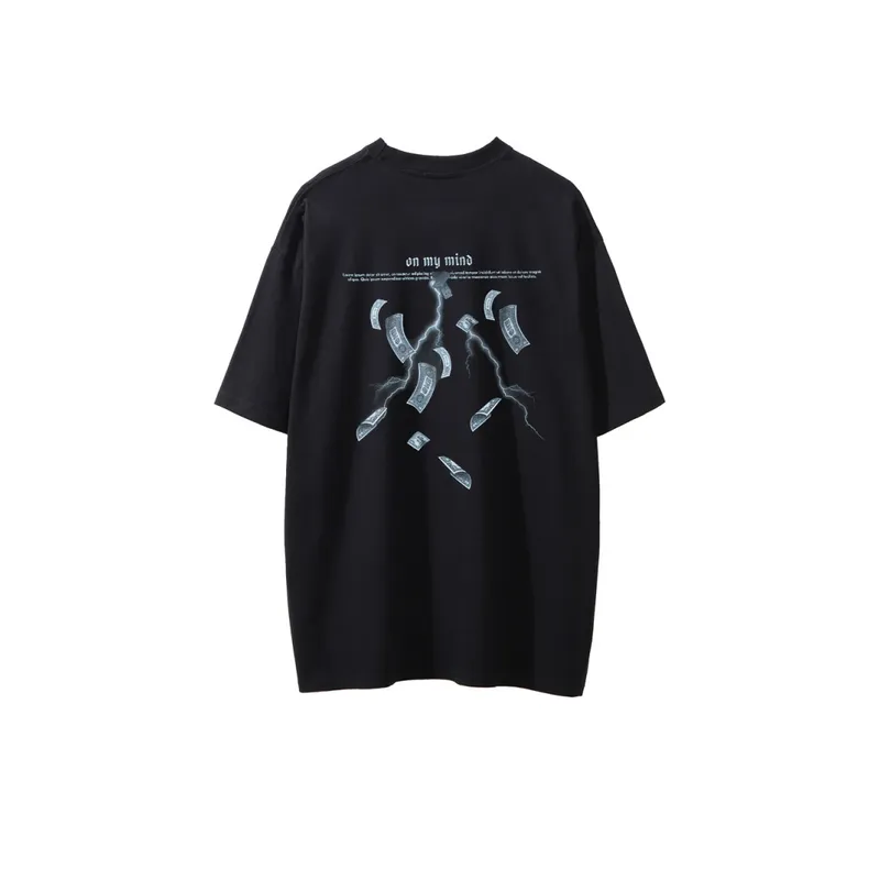 Angel Print Washed T Shirt-3