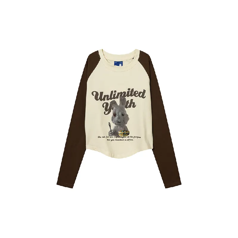 Retro Long Sleeve Cotton T Shirt Women-4