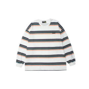 Retro Striped Loose Casual Long Sleeve T shirt