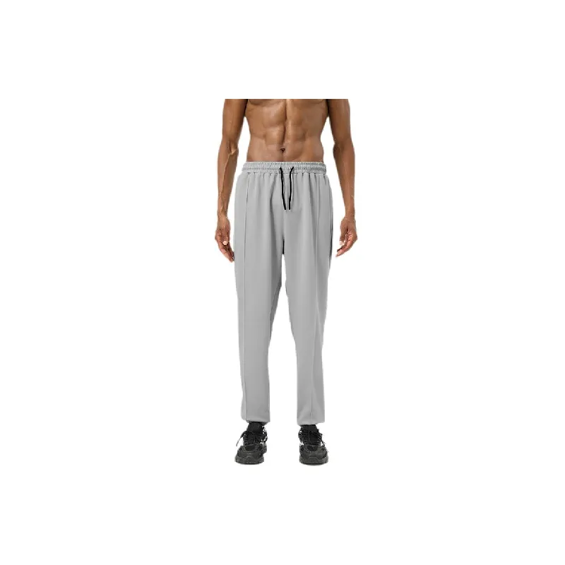 Sporty Loose Blended Synthetic Fabrics Casual Pants-4