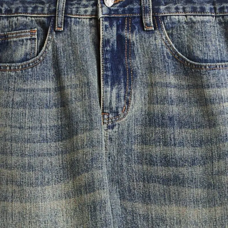 Retro Straight Leg Jeans-4