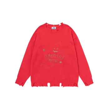 Retro Ripped Sweater