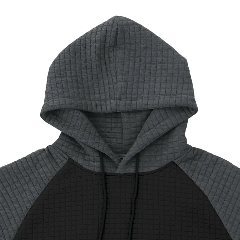 Casual Plaid Blended Synthetic Fabrics Sweatshirt Unisex-6