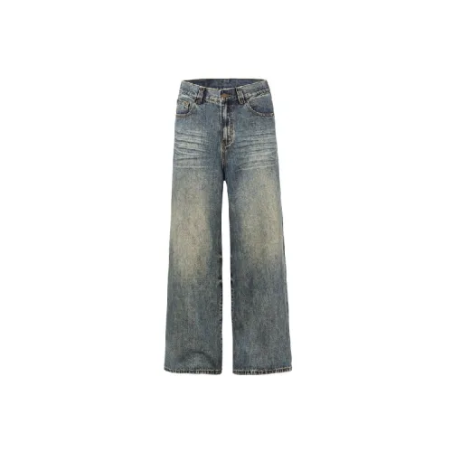 Fashionable Loose Straight Leg Jeans