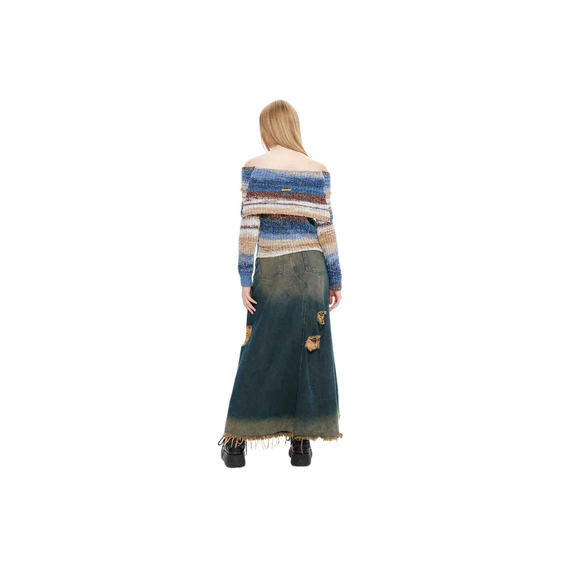 Retro Loose Acrylic Fibres Sweater Women-3