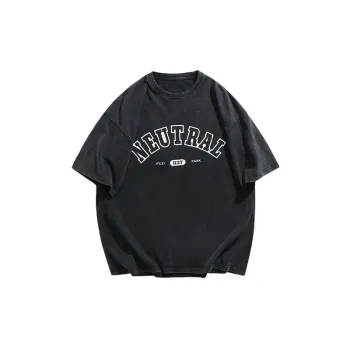 Washed Vintage Cotton Short sleeved T shirt