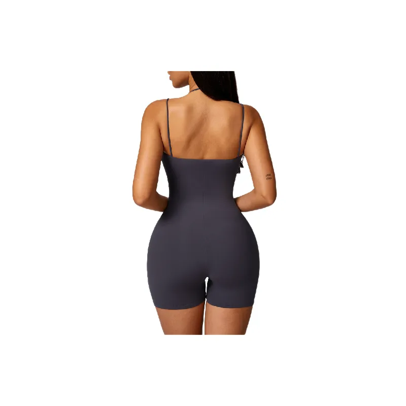 Plain Sporty Bodysuit Women-5
