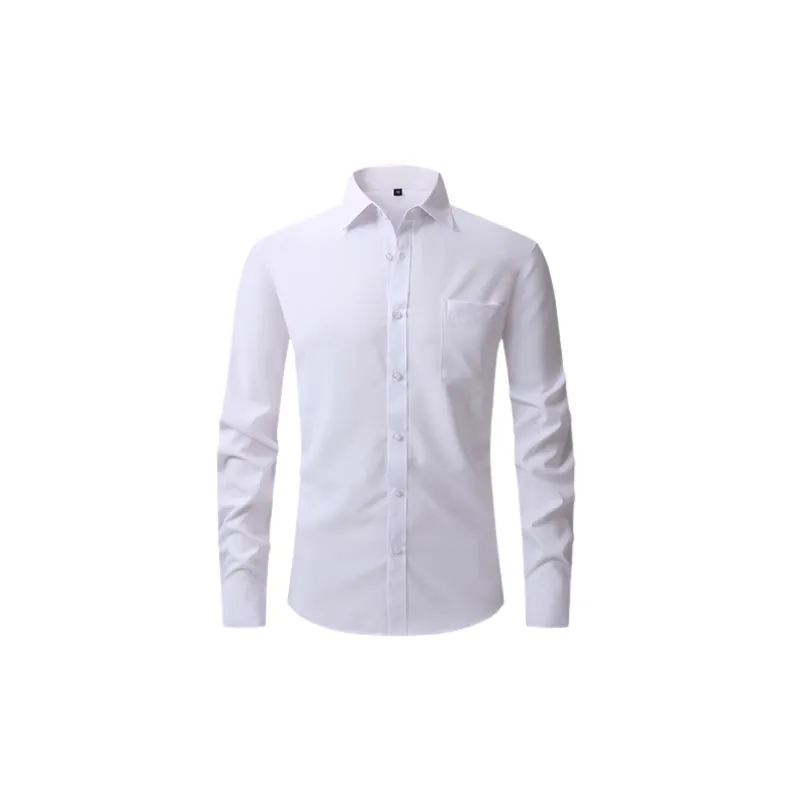 Simple Business Blended Synthetic Fabrics Shirt-4