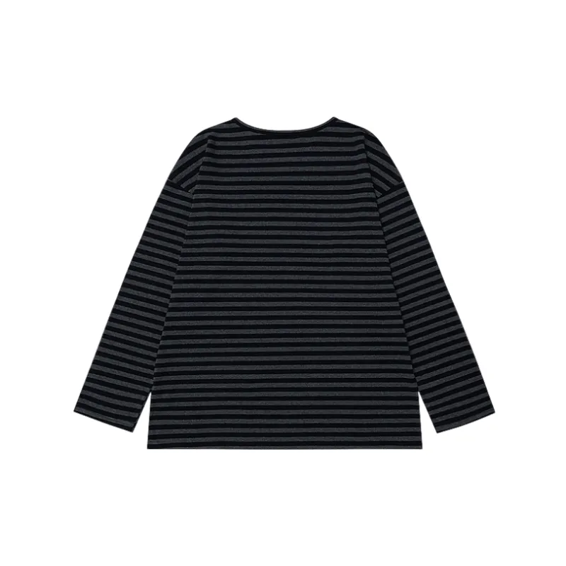 Casual Striped Cotton T Shirt-5