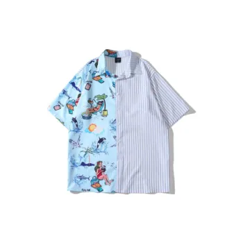 Retro Floral Niche Design Trendy Short sleeved Shirt