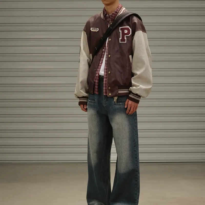 Funky Distress PU Leather Jacket-3