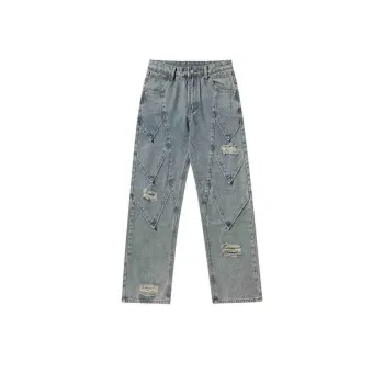 New Style Retro White Ripped Jeans