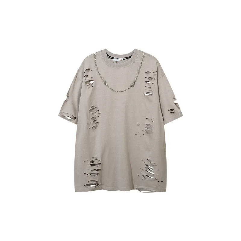 Street Ripped Cotton T Shirt-6