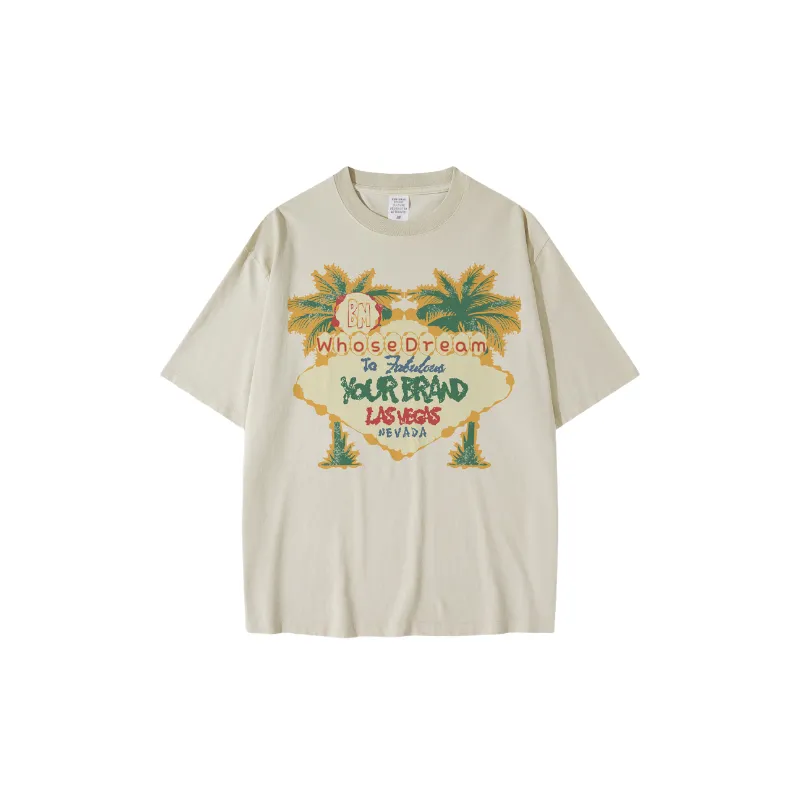 Retro Loose 100% Cotton T Shirt-0