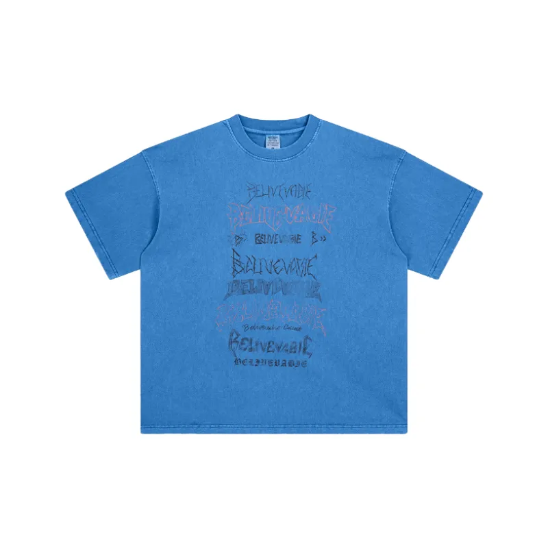 Retro Loose 100% Cotton T Shirt Unisex-9