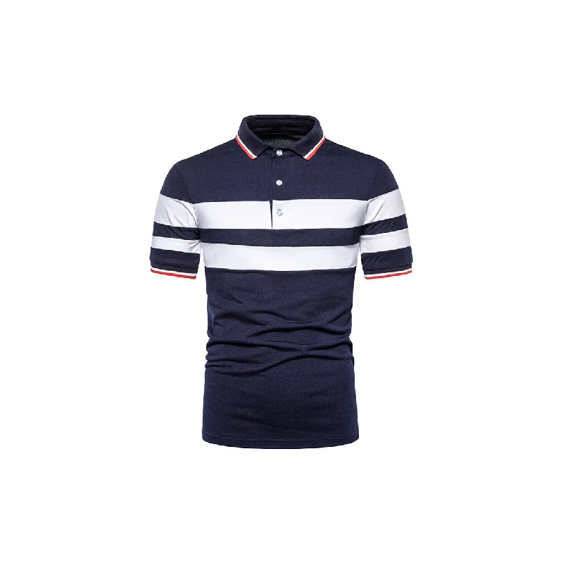 Simple Breathable Cotton Blended Fabric Polo-0