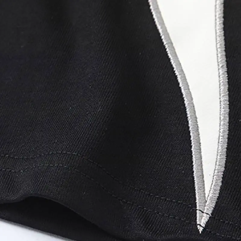 Basics Embroidery Cotton Blended Fabric T Shirt-3