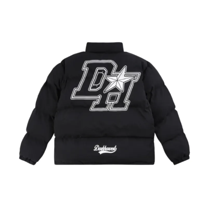 Trendy Brand Letter Printed Winter Thickened Loose Cotton padded Jacket-5