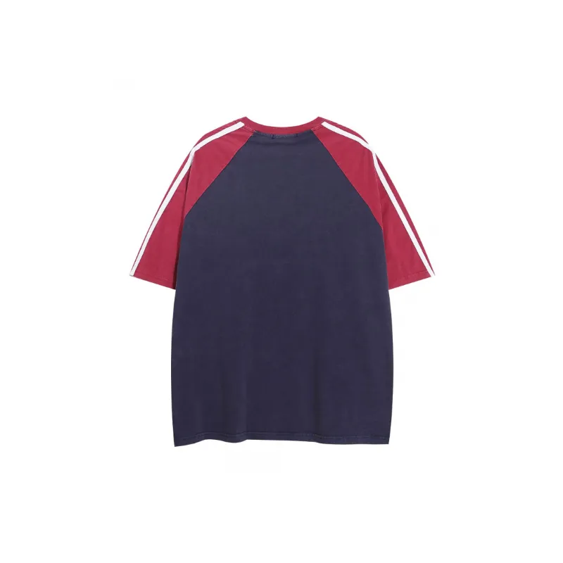 Trendy Sports Raglan Print T Shirt-5