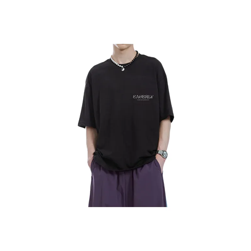 Loose Casual Cotton T Shirt-2