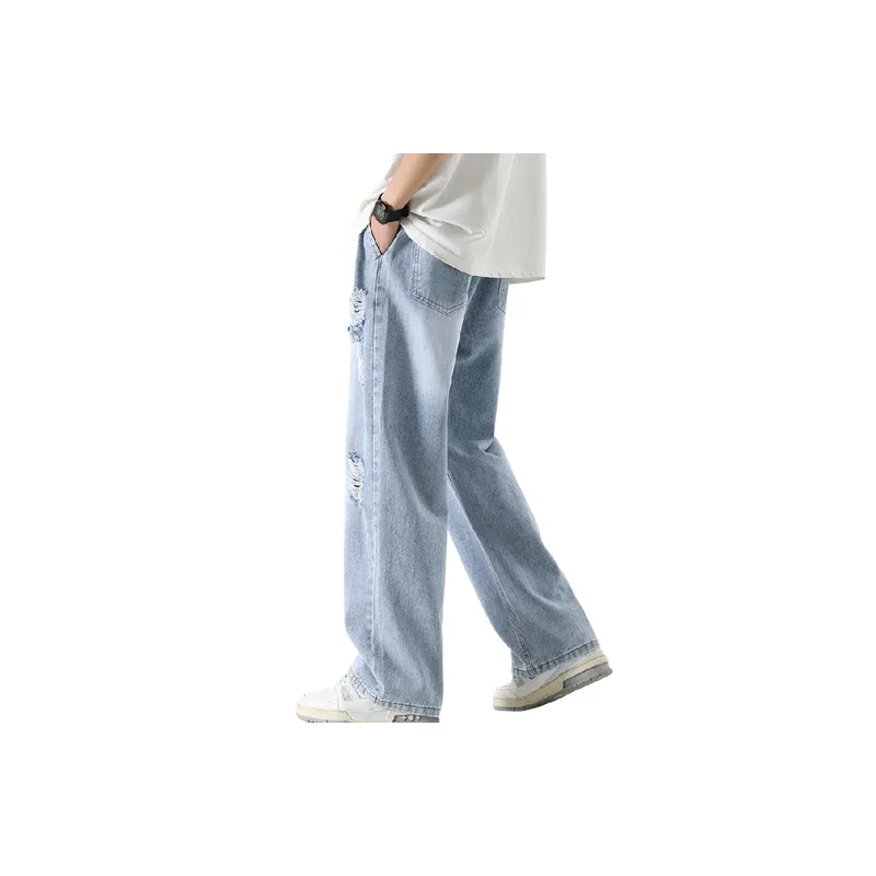 Loose Straight Leg Jeans-13