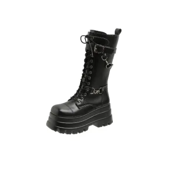 Cool Zipper Mid Calf Boots