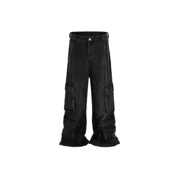 Fashionable Washed Loose Jeans