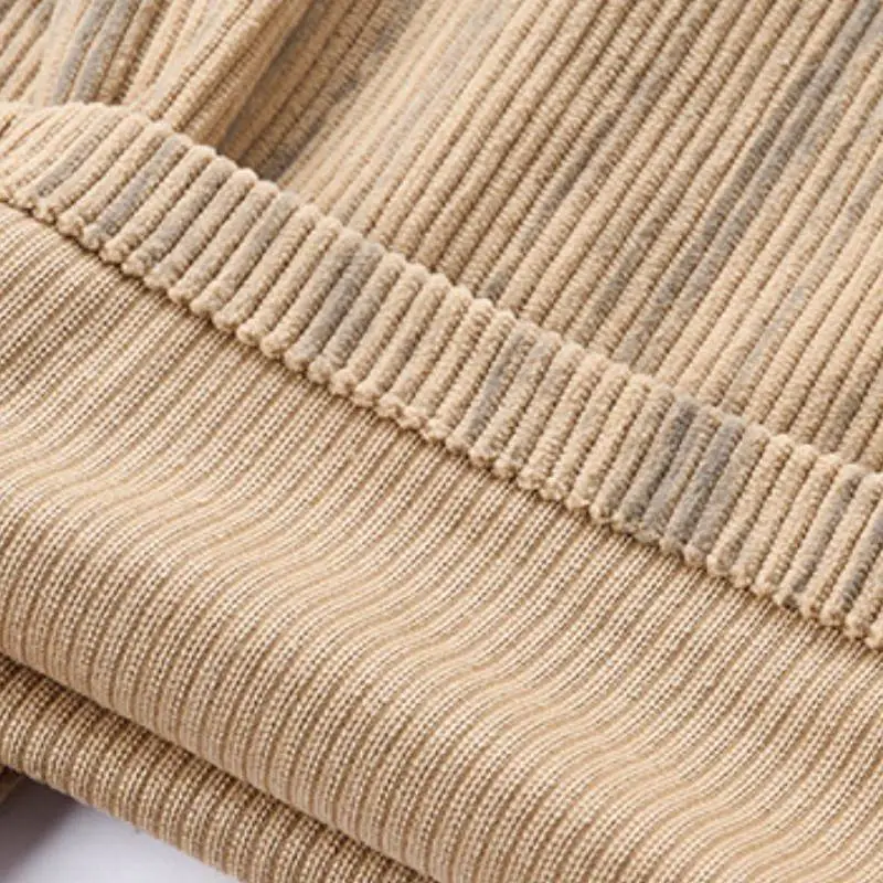 Retro Straight Leg Corduroy Casual Pants-8