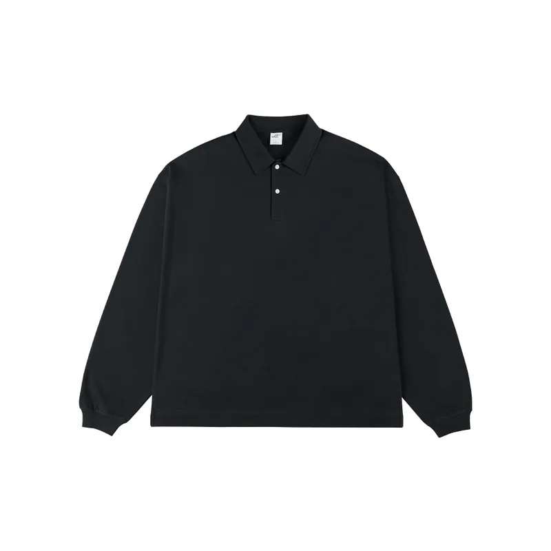 Loose Lapel Long Sleeve T shirt-5